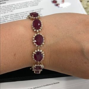 52.82 carat ruby and diamond bracelet